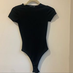 Black rubbed bodysuit